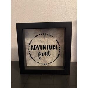 Adventure Fund Shadow Box Bank Black Frame 6x6